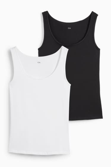 Damen - Multipack 2er - Top - schwarz / weiss