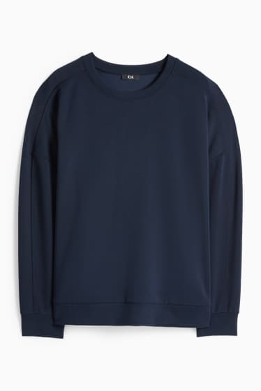 Femei - Bluză de molton - albastru închis