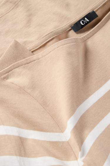 Femmes - Haut à manches longues basique - regular fit - blanc / beige