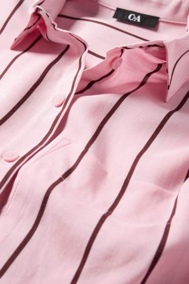 Dona - Brusa - de ratlles - marró/rosa