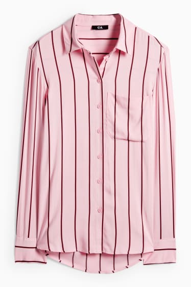 Dona - Brusa - de ratlles - marró/rosa