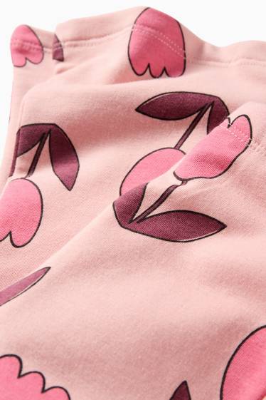 Enfants filles - Tulipes - flared legging - rose / rose pâle