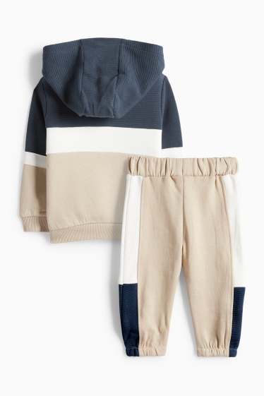 Baby Buben - Dino - Baby-Outfit - 2 teilig - beige / blau