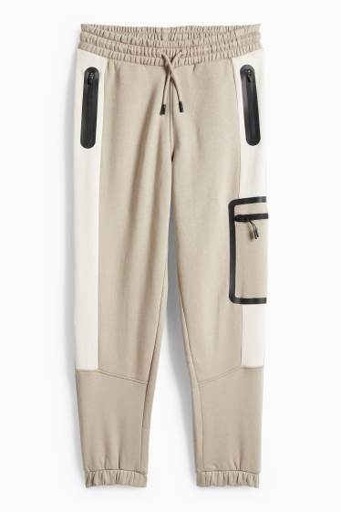 Kinderen: jongens - Cargojoggingbroek - beige
