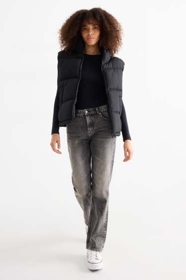 Dámské - Straight jeans - low waist - džíny - tmavošedé