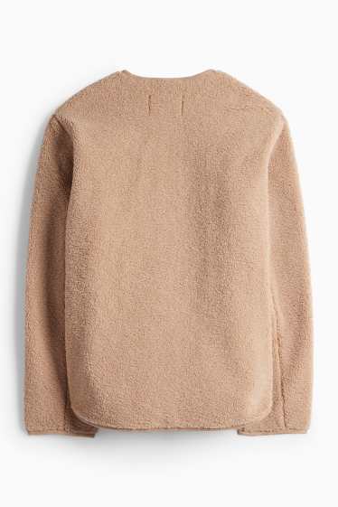 Women - Teddy fur jacket - beige