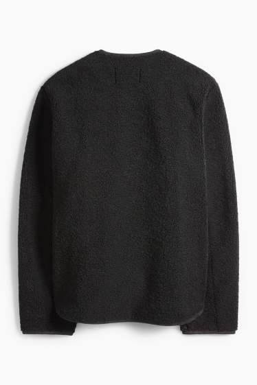 Damen - Teddy-Jacke - schwarz