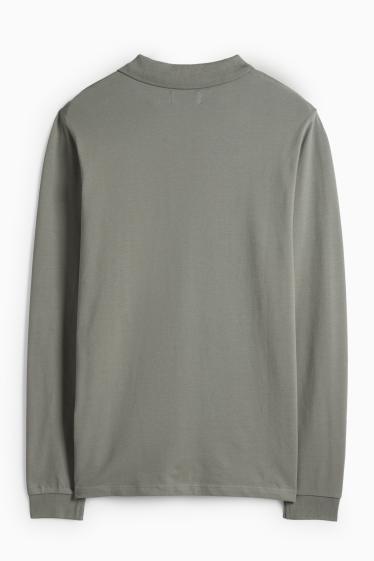 Hommes - Polo - slim fit - vert