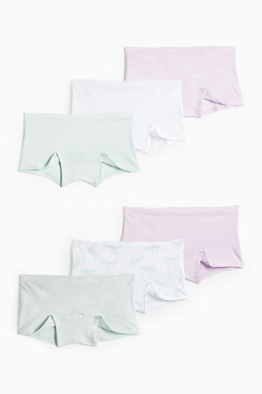 Kinder Mädchen - Multipack 6er - Schleife - Boxershorts - mintgrün