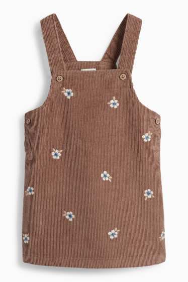 Baby Mädchen - Blümchen - Baby-Outfit - 2 teilig - braun