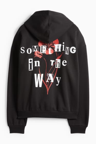 Bărbați - Hanorac supradimensionat - Nirvana - negru