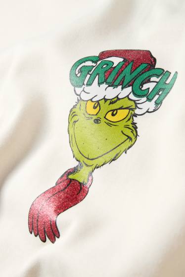 Dámské - Vánoční mikina - Grinch - světle béžová