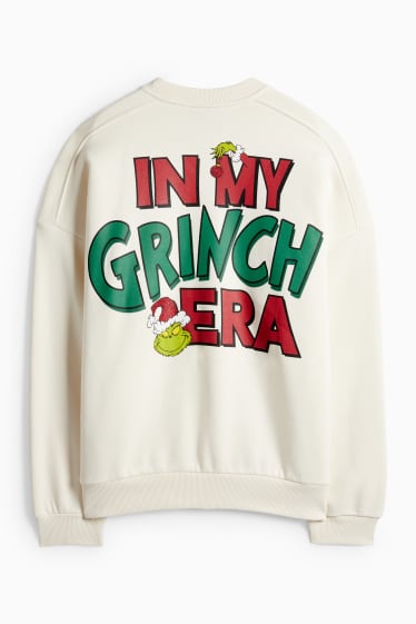 Dámské - Vánoční mikina - Grinch - světle béžová