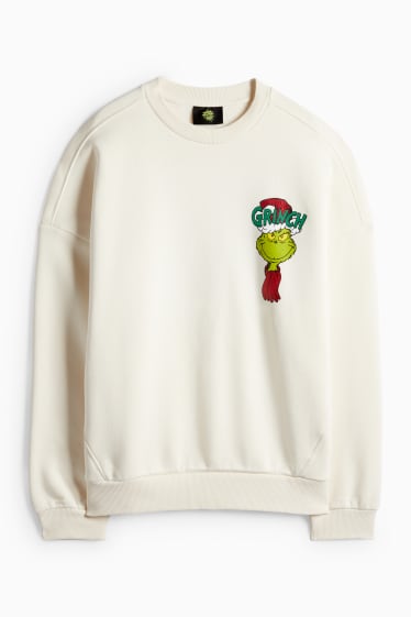 Dámské - Vánoční mikina - Grinch - světle béžová