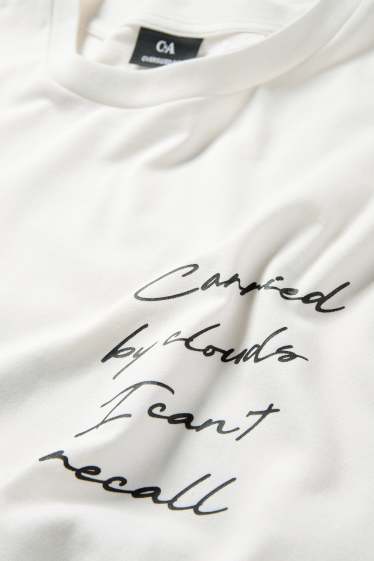 Home - Samarreta de màniga curta - oversized - blanc