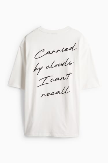 Home - Samarreta de màniga curta - oversized - blanc