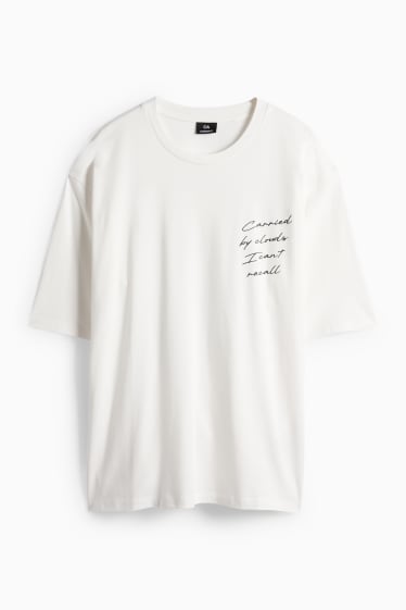 Home - Samarreta de màniga curta - oversized - blanc