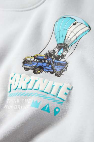 Děti - chlapci - Fortnite - mikina - světle modrá