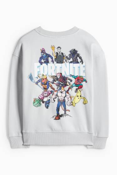 Děti - chlapci - Fortnite - mikina - světle modrá