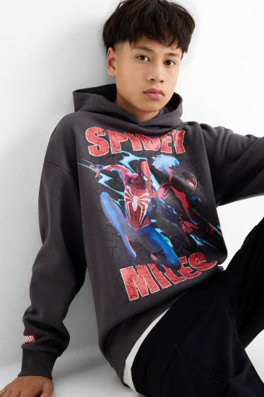 Enfants garçons - Spider-Man - sweat à capuche - noir