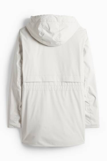 Dona - Jaqueta amb caputxa - folrada - impermeable - blanc neu