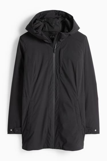 Dona - Jaqueta amb caputxa - folrada - impermeable - negre