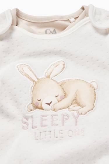 Neonate - Coniglietto - set con tutina - 2 pezzi - bianco crema