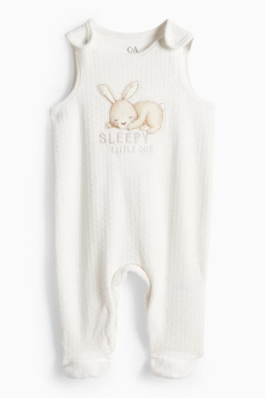 Neonate - Coniglietto - set con tutina - 2 pezzi - bianco crema