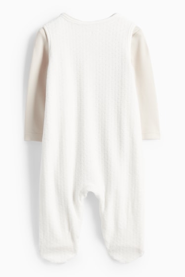 Neonate - Coniglietto - set con tutina - 2 pezzi - bianco crema