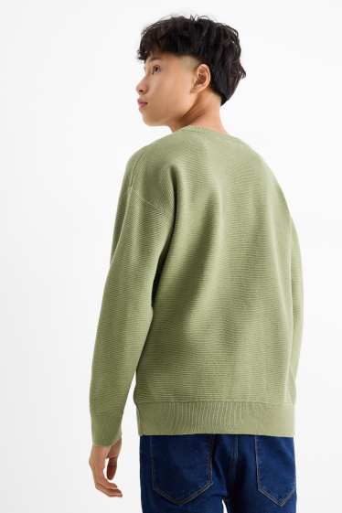 Děti - chlapci - Svetr - žebrovaný - zelená