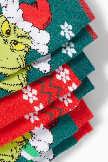 Children Boys - Socks - dark green / red