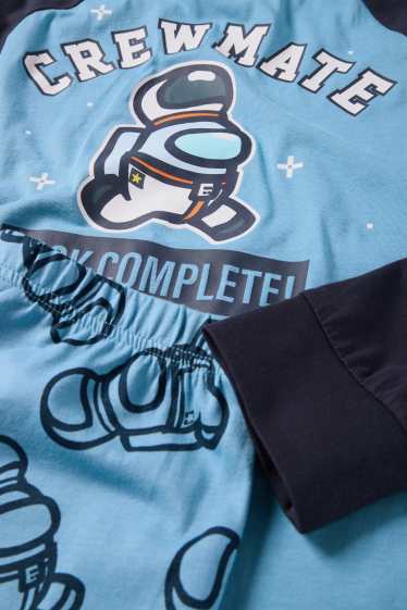 Děti - chlapci - Among Us - pyžamo - 2dílné - modrá