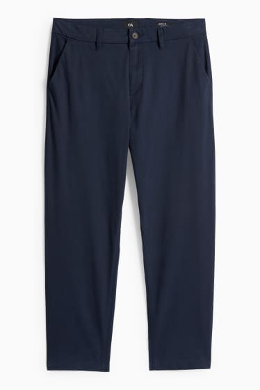 Pánské - Kalhoty chino - tapered fit - tmavomodrá