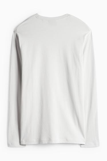 Herren - Langarmshirt - hellgrau