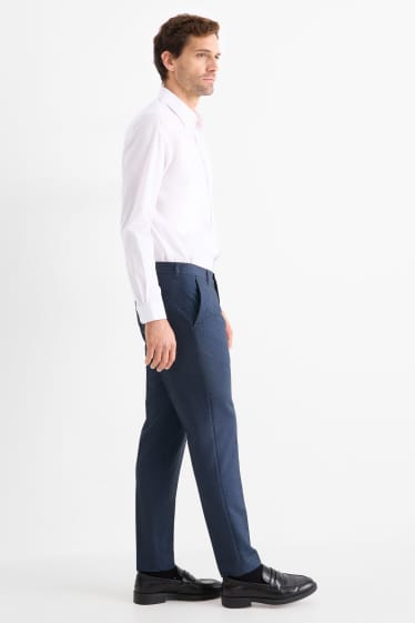 Hommes - Pantalon de costume - slim fit - Flex - bleu foncé