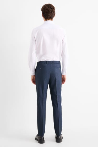 Hommes - Pantalon de costume - slim fit - Flex - bleu foncé
