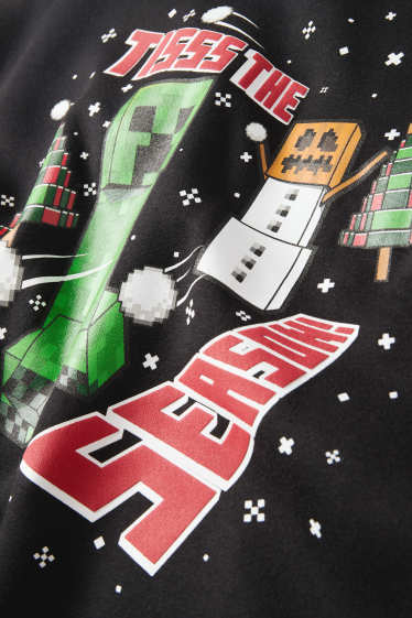 Kinder Jungen - Minecraft - Weihnachts-Sweatshirt - schwarz