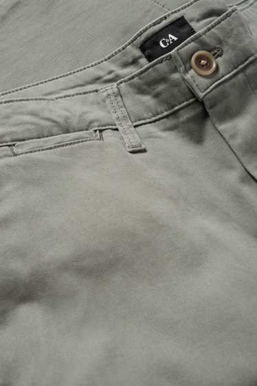 Pánské - Kalhoty chino - regular fit - světle zelená