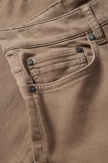 Hommes - Pantalon - slim fit - LYCRA® - marron