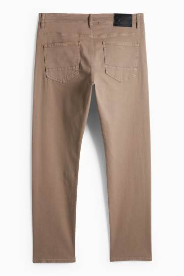 Hommes - Pantalon - slim fit - LYCRA® - marron
