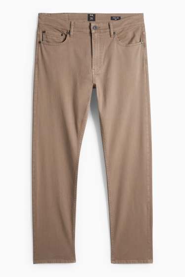 Hommes - Pantalon - slim fit - LYCRA® - marron