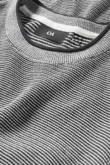 Herren - Pullover - dunkelblau / weiß