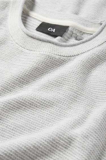 Pánské - Svetr - světle šedá