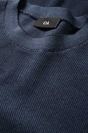 Herren - Pullover - strukturiert - dunkelblau