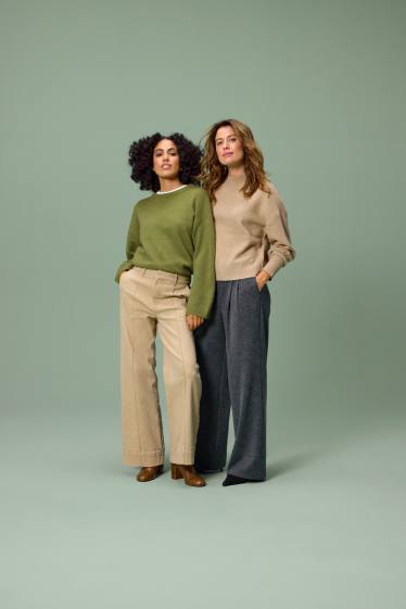 Damen - Pullover - hellbeige