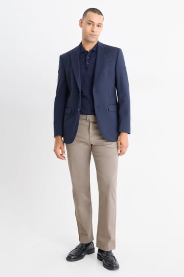Bărbați - Chino cu curea - regular fit - gri