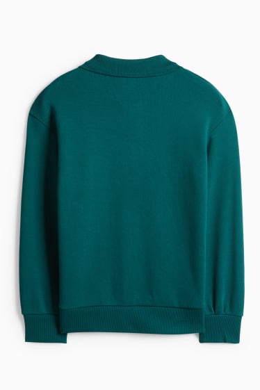 Enfants garçons - Sweat - finition texturée - vert foncé