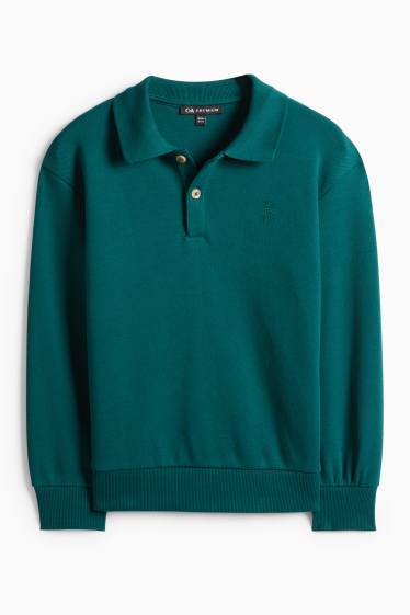 Enfants garçons - Sweat - finition texturée - vert foncé
