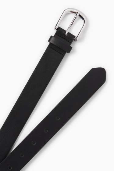 Damen - Gürtel - Lederimitat - schwarz