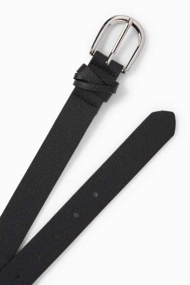 Damen - Gürtel - Lederimitat - schwarz